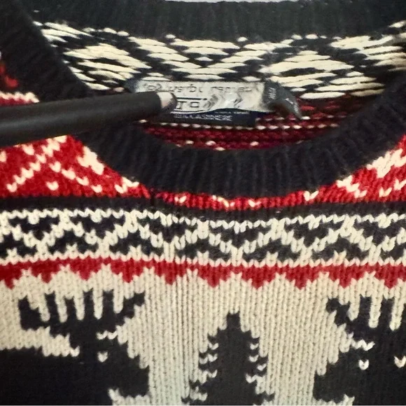 Vintage Polo Ralph Lauren Winter Moose Pullover Sweater Cashmere Angora Men's M - Picture 15 of 16